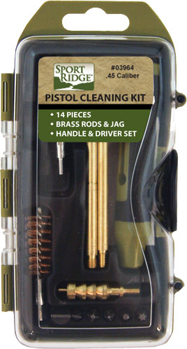 SPORT RIDGE CLEANING KIT PISTOL 45CAL 14PC - for sale