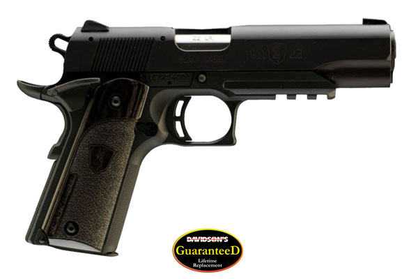 BROWNING 1911-22 BLACK LABEL 22LR 4.25"FS W/ RAIL BLK/LAM - for sale