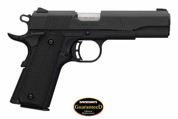 BROWNING 1911-380 BLACK LABEL 380ACP 4.25"FS 8RD BLK/SYN - for sale