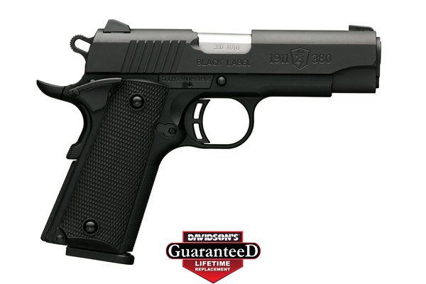 BROWNING 1911-380 BLACK LABEL COMPACT 3.62"FS 8RD BLACK/SYN - for sale