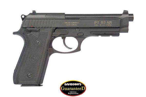 TAURUS 92 9MM 5" FS 17-SHOT BLUED CHECKERED RUBBER - for sale
