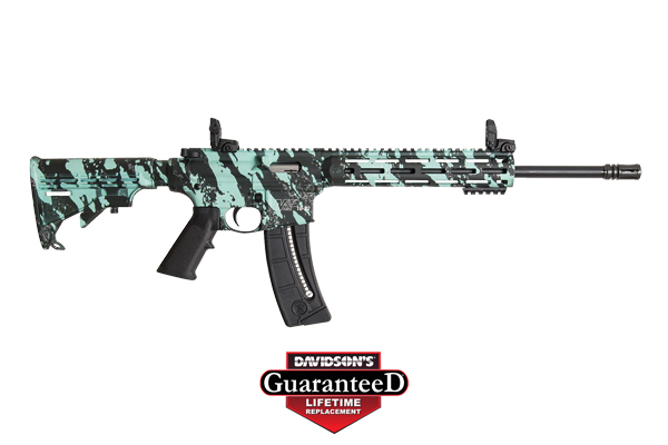 S&W M&P15-22 SPORT 22LR 16.5" 25-SH 6-POS STK ROBINS EGG BL! - for sale