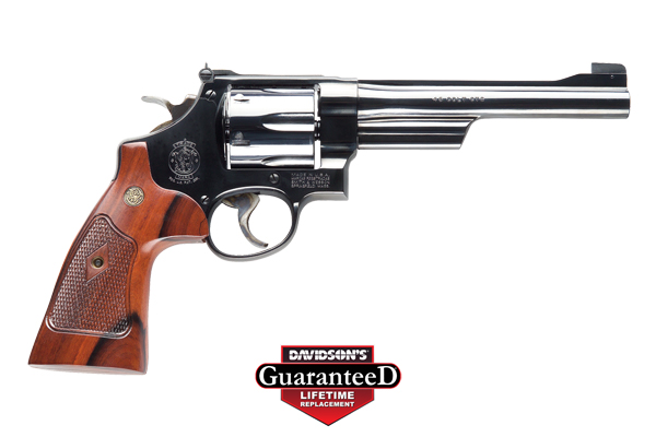 S&W 25 CLASSIC 45LC 6.5" AS BLUED CHECKERED WOOD GRIPS - for sale