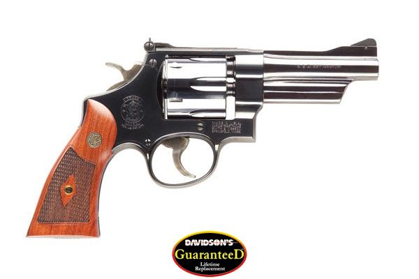 S&W 27 CLASSIC 357MAG 4"AS BLUED CHECKERED WOOD GRIPS - for sale