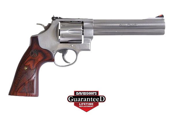 S&W 629 DELUXE 44MAG 6" AS 6-SHOT CHECKERED WOOD GRIPS - for sale