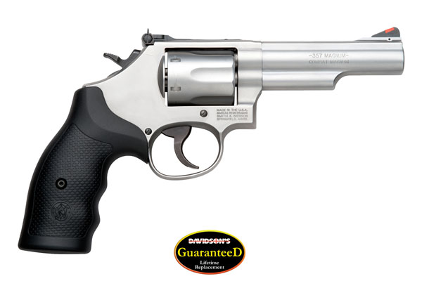 S&W 66 357 MAG 4.25" ADJ 6-SHOT STAINLESS RUBBER - for sale