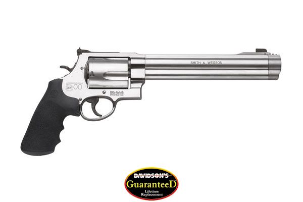 S&W 500 500SW 8.38" AS 5-SHOT STAINLESS STEEL RUBBER - for sale
