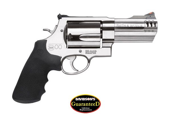 S&W 500 500SW 4" AS 5-SHOT STAINLESS STEEL RUBBER - for sale