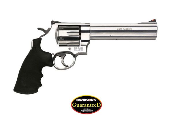 S&W 629 44MAG 6.5" AS 6-SHOT STAINLESS STEEL RUBBER - for sale