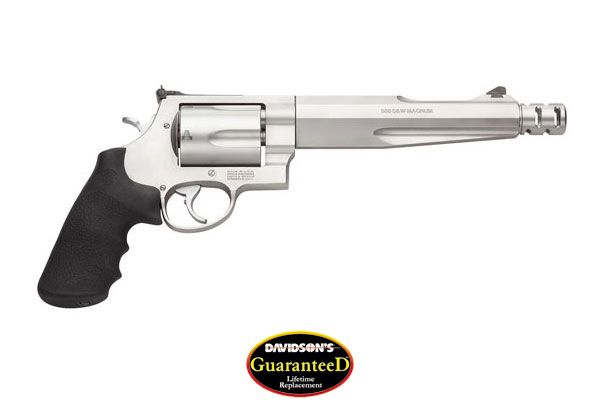 S&W 500 PERFORMANCE CENTER 500SW 7.5" 5-SH AS SS RUBBER - for sale