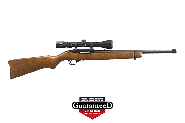 RUGER 10/22 CARBINE 22LR BLUED HARDWOOD  W/3-9X40 SCOPE - for sale