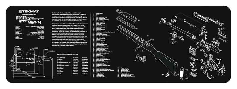 TEKMAT ARMORERS BENCH MAT 12"X36" RUGER MINI-14 - for sale