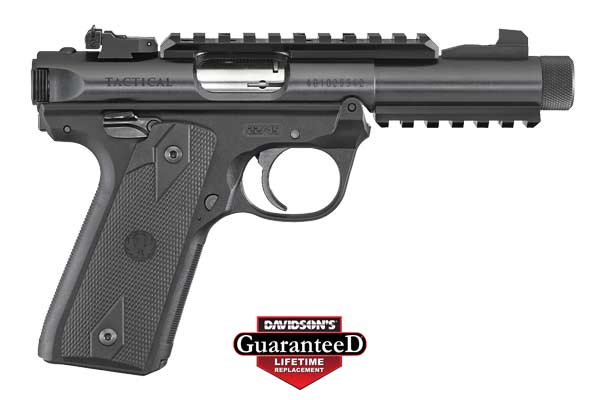 RUGER MARK IV 22/45 TACTICAL 22LR 4.40 ADJ. BLACK  RUBBER - for sale