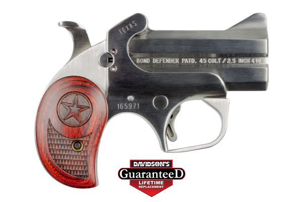 BOND ARMS PATRIOT W/HOLSTER 45LC/410 2.5" 3" S/S WOOD - for sale