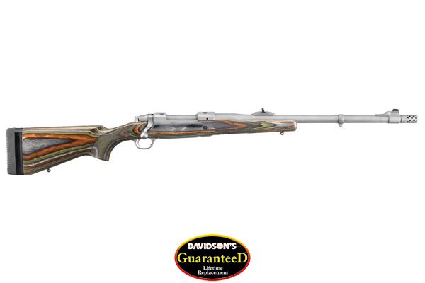 RUGER M77 GUIDE GUN W/MBS 30-06 S/S GREEN MOUNTAIN LAM. - for sale
