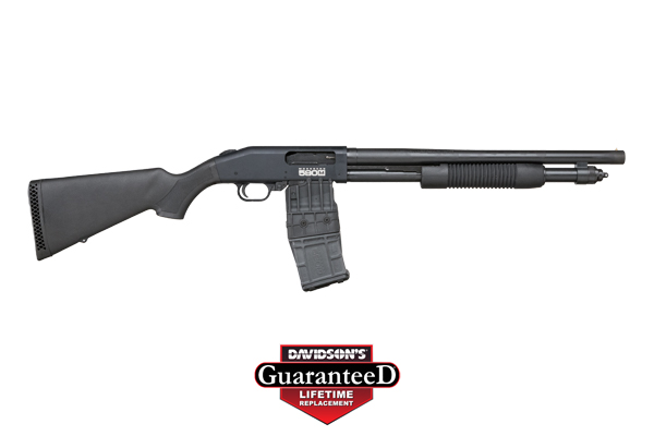 MOSSBERG 590M MAG-FED 12GA 18.5" 10RD 2.75" BLUED/SYN - for sale