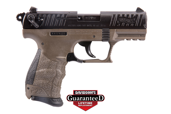 WALTHER P22 CA 22LR 3.42" AS 10-SHOT BLACK SLIDE FDE FRAME - for sale