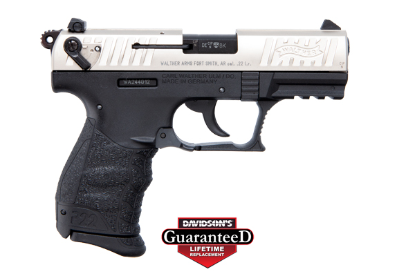WALTHER P22Q 22LR 3.4" SATIN NICKEL/BLACK POLYMER - for sale