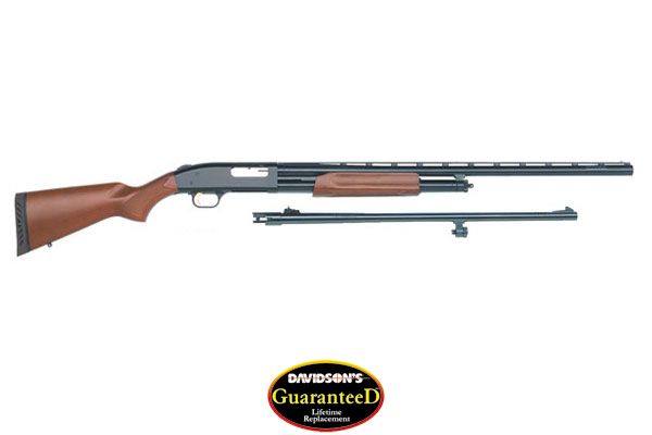 MOSSBERG 500 COMBO 12GA 3" 28"VR 24"RIFLED BLUED HARDWOOD - for sale