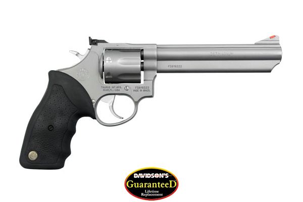 TAURUS 66 357MAG 6" AS 7-SHOT MATTE STAINLESS STEEL RUBBER - for sale