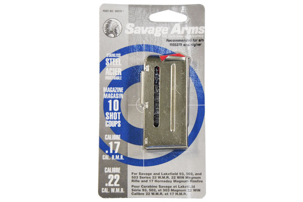 SAVAGE MAGAZINE 93 SERIES .22WMR/.17HMR 10RD STAINLESS - for sale