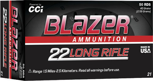 CCI BLAZER 22LR 40GR LEAD-RN 1200FPS 50RD 100BX/CS - for sale