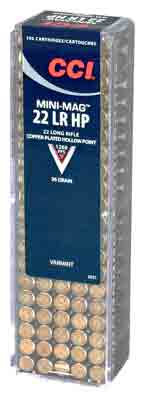 CCI MINI-MAG 22LR 36GR LEAD-HP 1260FPS 100RD 50BX/CS - for sale