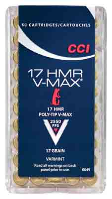 CCI V-MAX 17HMR 17GR 2550FPS 50RD 40BX/CS - for sale
