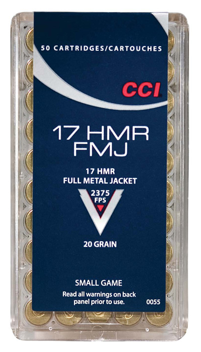 CCI 17HMR 20GR FMJ 2375FPS 50RD 40BX/CS - for sale