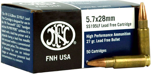 FN 5.7X28 27GR LEAD FREE JHP SS195LF 50RD 40BX/CS - for sale