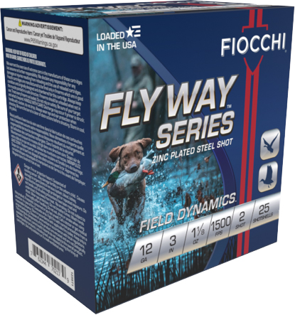 FIOCCHI FLYWAY 12GA 3" 1-1/8OZ #2 1500FPS 25RD 10BX/CS - for sale