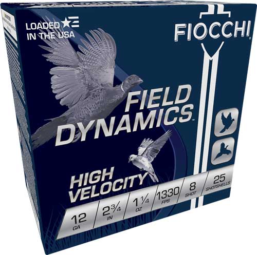 FIOCCHI 12GA 2.75" 1-1/4OZ #8 1330FPS 25RD 10BX/CS - for sale