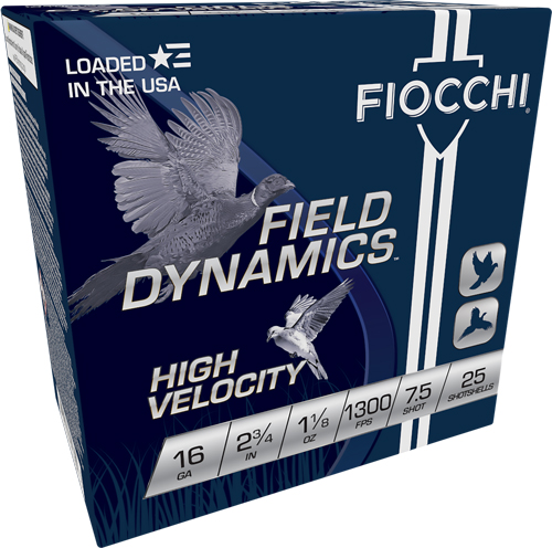 FIOCCHI 16GA 2.75" 1-1/8OZ #7.5 1300FPS 25RD 10BX/CS - for sale