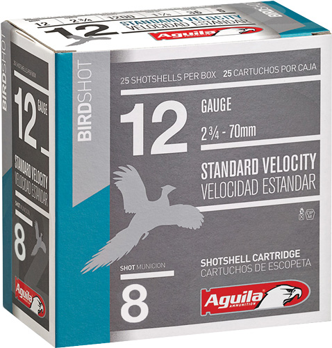 AGUILA SHOTSHELL 12GA 2.75" 1-1/8OZ #8 250RD CASE LOT - for sale