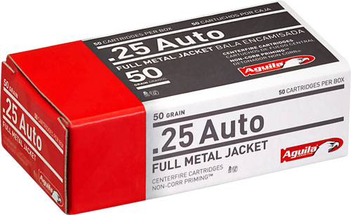 AGUILA 25 ACP 50GR FMJ-RN 50RD 20BX/CS - for sale