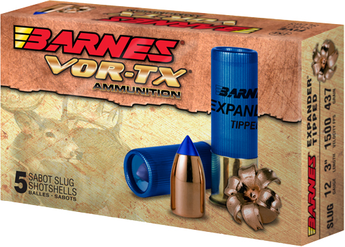 BARNES VOR-TX 12GA 3" 438GR EXPANDER TIP SLUG 5RD 20BX/CS - for sale