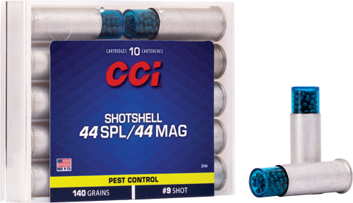 CCI SHOTSHELL 44 MAG 140GR #9 SHOT 10RD 20BX/CS - for sale