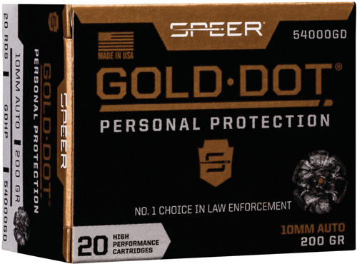 SPEER GOLD DOT 10MM 200GR GDHP 20RD 10BX/CS - for sale