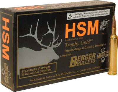 HSM TG 6.5 CM 140GR BERGER MATCH HUNT VLD 20RD 25BX/CS - for sale