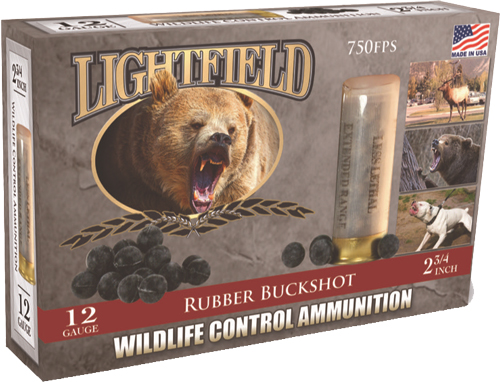 LIGHTFIELD 12GA 2.75" 21-BALL RUBBER BUCKSHOT 5RD 10BX/CS - for sale