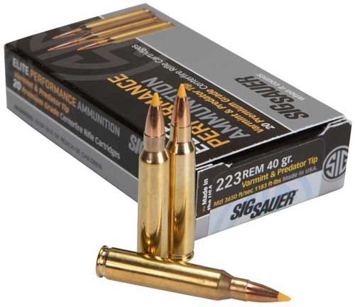 SIG 223 REM 40GR VARMINT/PREDATOR 20RD 10BX/CS - for sale