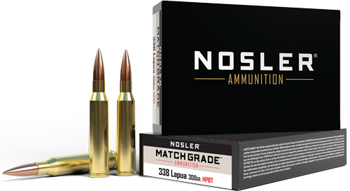 NOSLER MATCH 338 LAPUA MAG 300GR CUSTOM HPBT 20RD 10BX/CS - for sale