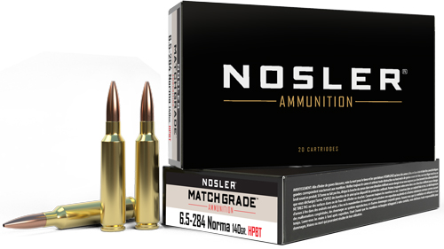 NOSLER MATCH 6.5X284 NORMA 140GR CUSTOM HPBT 20RD 10BX/CS - for sale