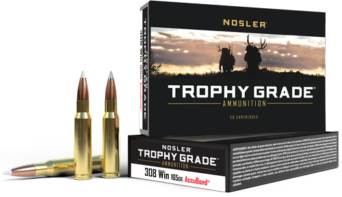 NOSLER TROPHY GRADE 308 WIN 165GR ACCUBOND 20RD 10BX/CS - for sale