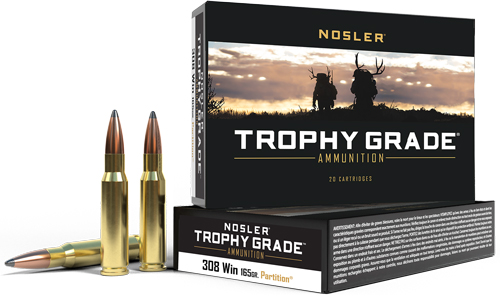 NOSLER TROPHY GRADE 308 WIN 165GR PARTITION 20RD 10BX/CS - for sale