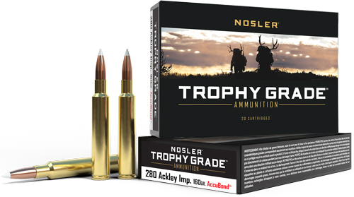 NOSLER TROPHY 280 ACK IMP 160GR ACCUBOND 20RD 10BX/CS - for sale