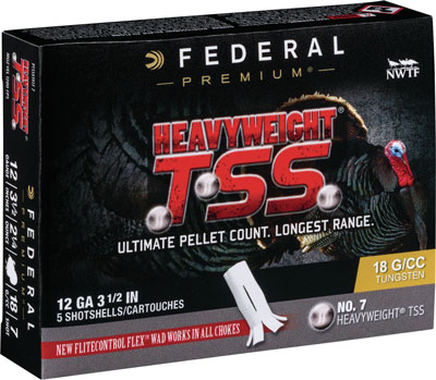 FEDERAL HEAVYWEIGHT TSS 12GA 3.5" 2-1/4OZ #7 5RD 10BX/CS - for sale