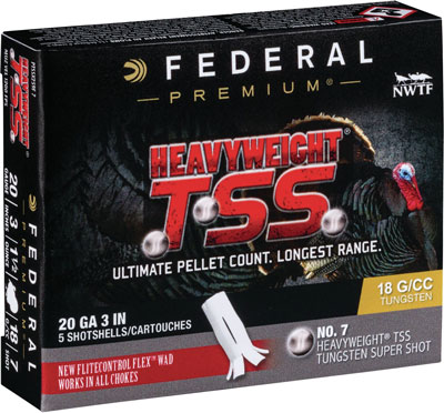 FEDERAL HEAVYWEIGHT TSS 20GA 3" 1-1/2OZ #7 5RD 10BX/CS - for sale