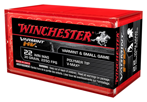 WINCHESTER SUPREME 22WMR 30GR V-MAX 2250FPS 50RD 20BX/CS - for sale
