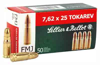 S&B 7.62X25 TOKAREV 85GR FMJ-RN 50RD 30BX/CS - for sale
